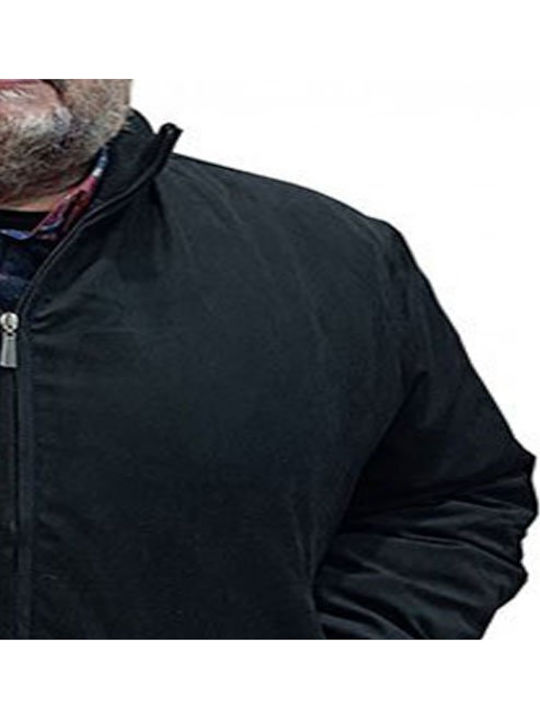 Blue Lake Herren Jacken Suet Bomber King Size Schwarz