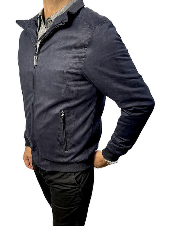 Herren Jacken lexton London Suede Alcantara 04.30bruce Blau