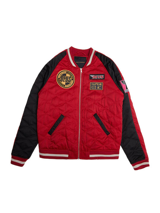Deus Ex Machina 'Supporters' Men’s Jacket Dmp236705-rdb Rdb/Red-Black