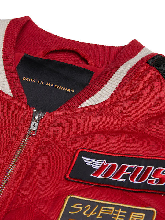 Deus Ex Machina 'Supporters' Men’s Jacket Dmp236705-rdb Rdb/Red-Black