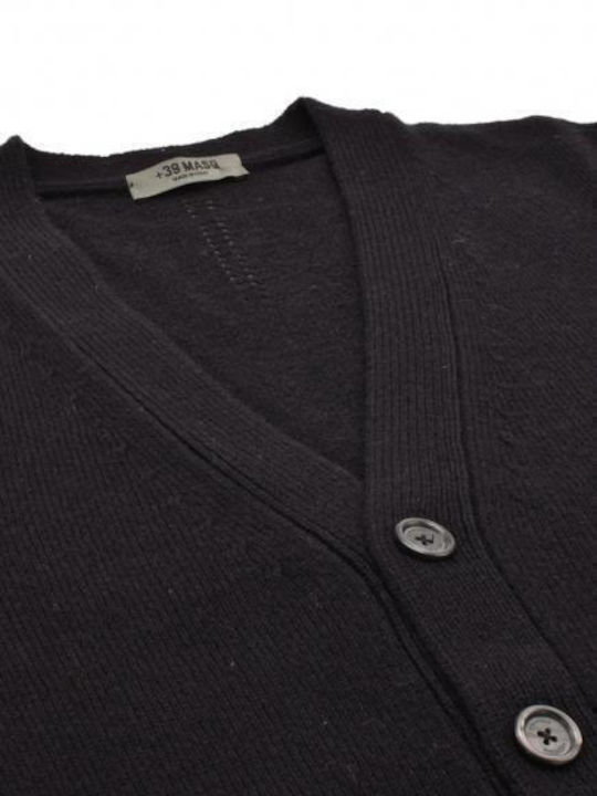 Cardigan 100% Lână +39masq Masq9301 Negru Masq9301-900