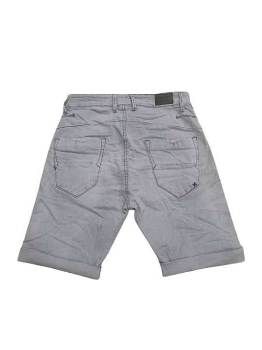 Damaged Denim Short Pants Db31d Grey Grey