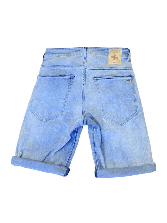 Damaged Denim Short Pants Rs14 Blue Blue