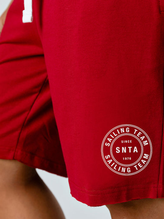 Snta Herren Shorts Mit Sailing Team Druck Rot