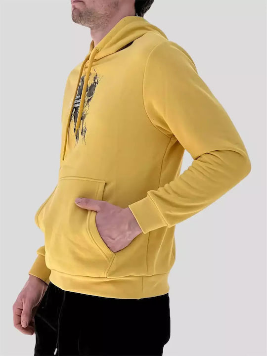 Hanorac Bărbați Fleece Interior Cu Glugă Tommy Life Galben Căldură și Stil
