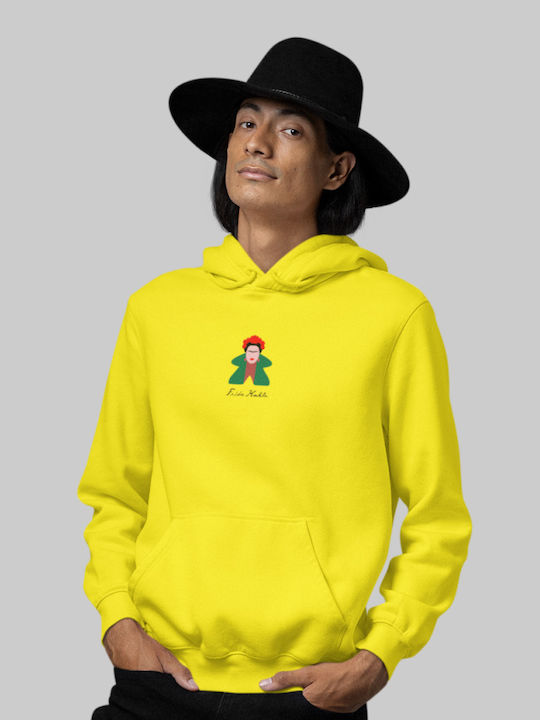 Frida Kahlo Meeple Hanorace barbati Cu glugă Galben