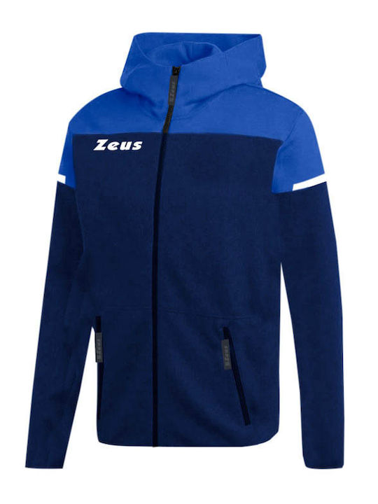 Ζακέτα Zeus Felpa Tech Bikolor Μπλε Ρουά 339202