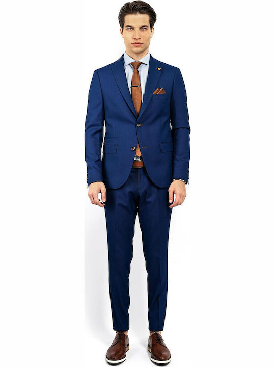 Fragosto Костюм Custom Fit Кралско Син