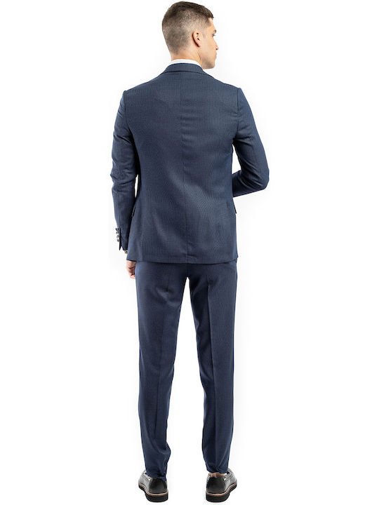 Fragosto Suit Tuxedo Slim Fit Blue