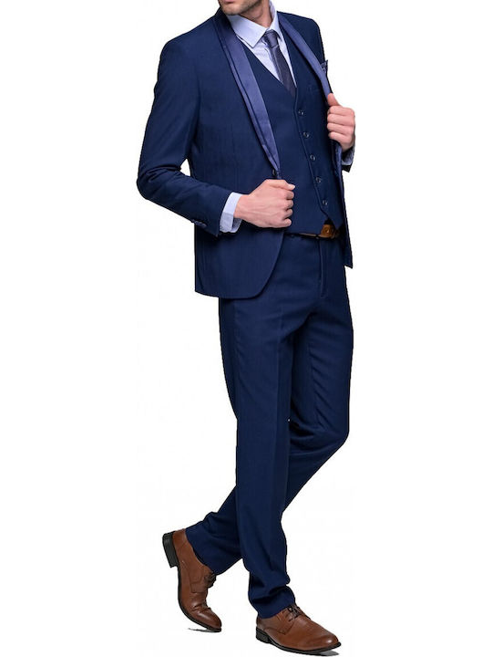 Antonio Mirro Nyg-0327 Marineblaue Herrenanzug Blau