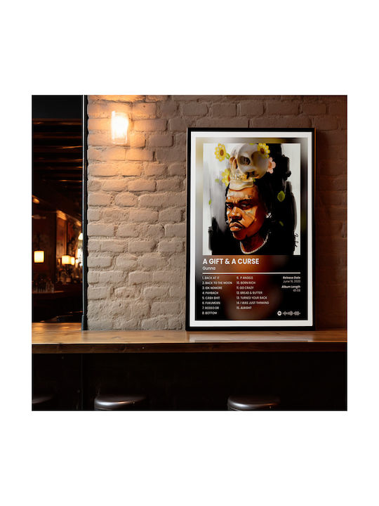 Music Poster Gunna A Gift & A Curse Ms132 21cm X 30cm White Frame Pvc