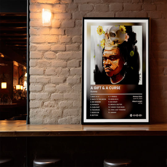 Music Poster Gunna A Gift & A Curse Ms132 21cm X 30cm Λευκό Κάδρο Pvc