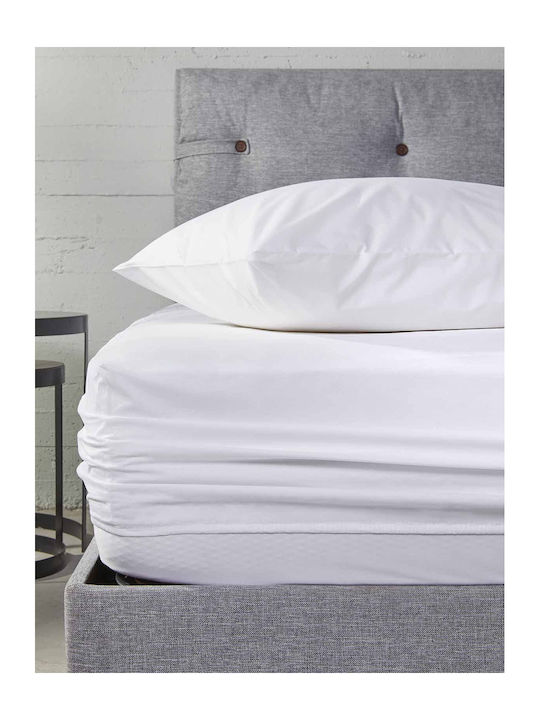Cannon Imperial Σεντόνι King Size με Λάστιχο 200x200+40εκ. White