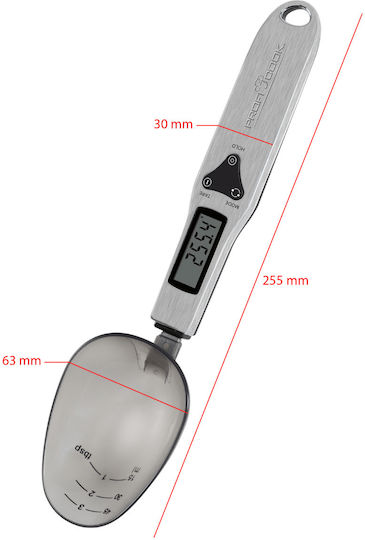 Profi Cook PC-LW 1214 Digital Kitchen Scale Spoon up to 0.3kg White