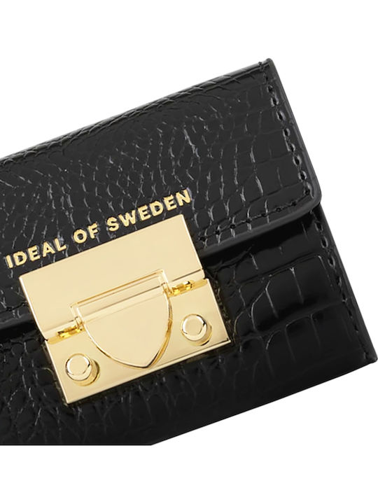 Ideal Sweden Wallet Model Liv Padlock In Snake Design Removable Chain 105 Cm Black