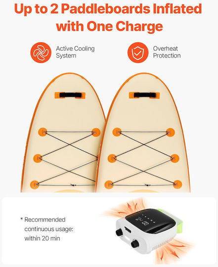 Vevor SUP Zubehör Paddel Board Pumpe Wiederaufladbare Batterie Betriebene 20psi Elektrische Sup Pumpe