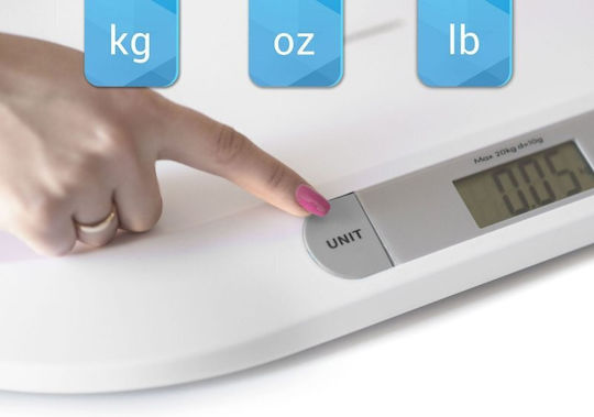 Ψηφιακή Ζυγαριά Κουζίνας έως 20kg Λευκή