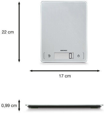 Soehnle Page Comfort 300 Slim Ψηφιακή Ζυγαριά Κουζίνας έως 10kg Γκρι