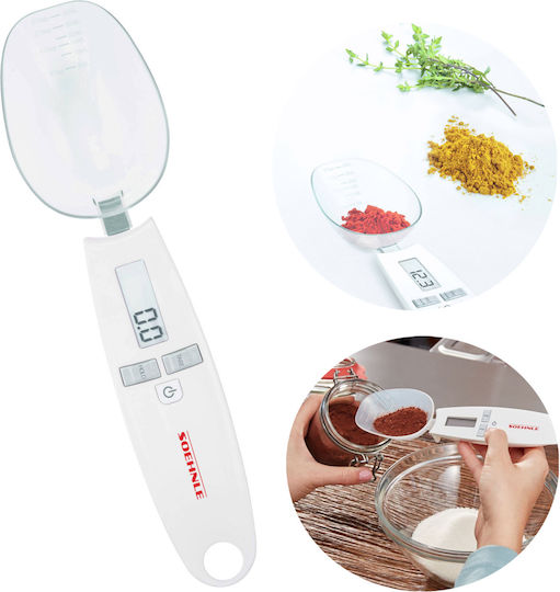 Soehnle Cooking Star Ψηφιακή Ζυγαριά Κουζίνας Κουτάλι έως 0.5kg Λευκή