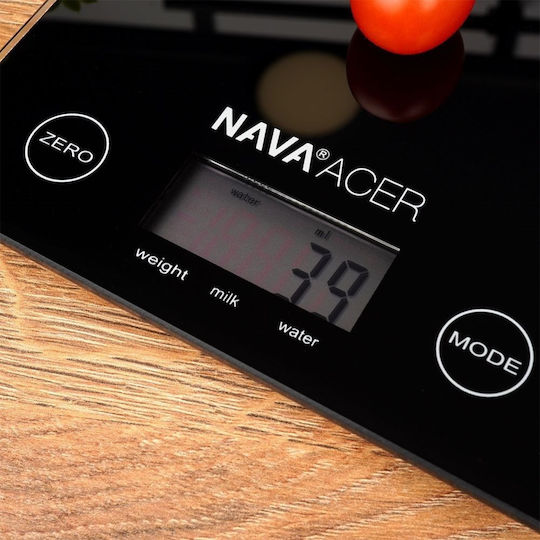 Nava Acer Digital Kitchen Scale Up To 5kg Black