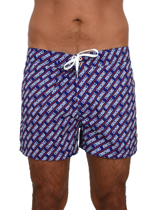 Colmar Μαγιω Σορτς All Over Print Μπλε-κοκκινο