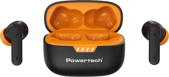 Powertech PT-1431 In-ear Bluetooth Handsfree Earphones with Charging Case Black