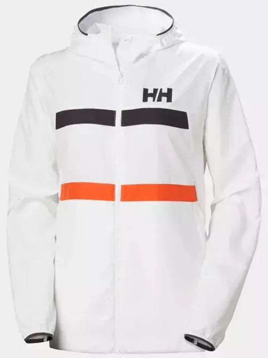 Salt Women's Short Lifestyle Jacket Windproof for Spring or Autumn White