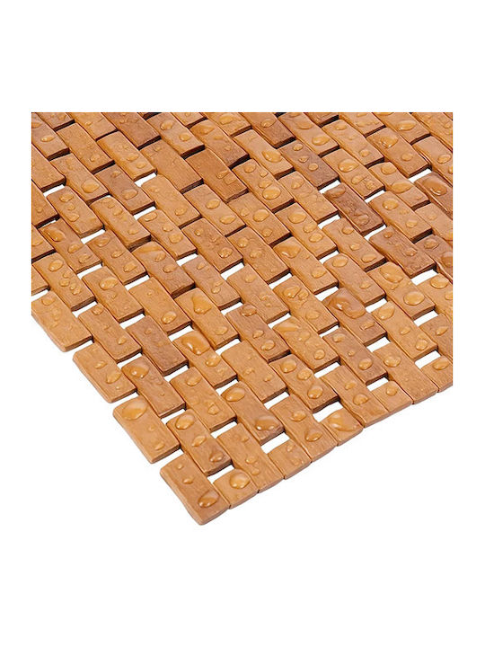 Ruhhy Non-Slip Bath Mat Wooden Coffee 50x80cm