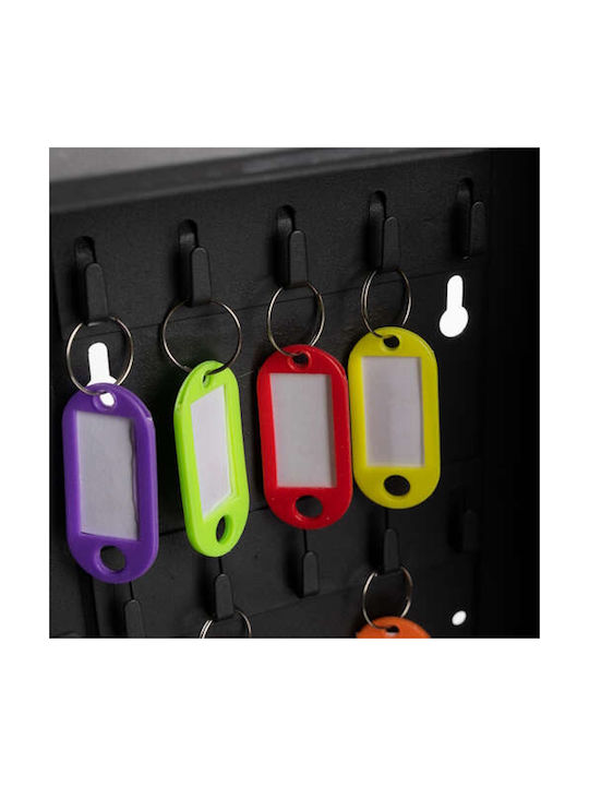 Key Storage Box Idealstore Made Iron Lock Contains 30 Color-coded Identifiers That Can Be Engraved Stickers 1-30 2 Access Keys Mounting Kit Included Graphite Color