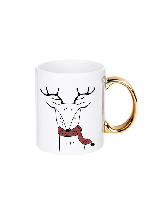 Weihnachtlicher Becher mit Rentier