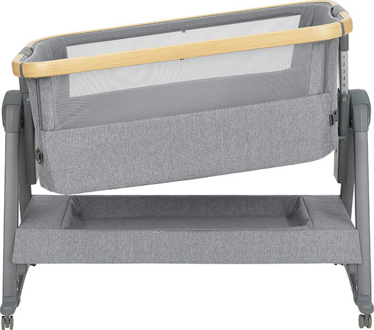 Kikka Boo Cradle-Park Nanna 2 with Mattress and Wheels Gray
