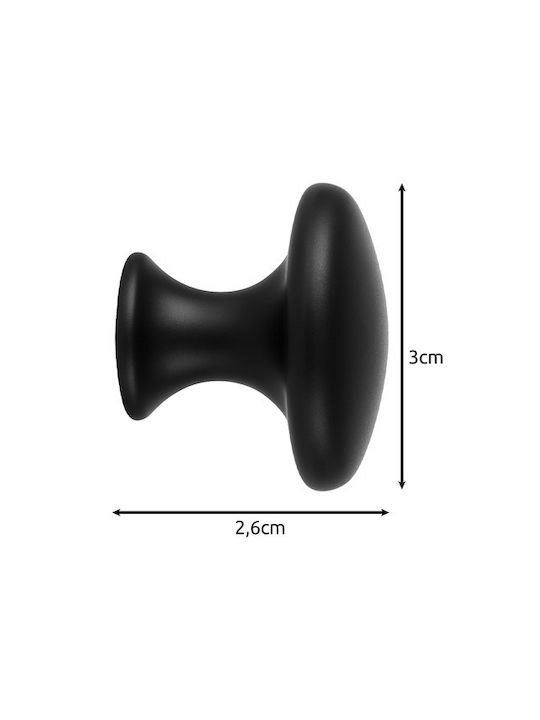 Handle Furniture made of Plastic Black 30mm (Center Distance 26mm) 00025679 10pcs