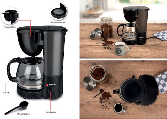 Alpina Appliances Filter Coffee Machine 750W Black