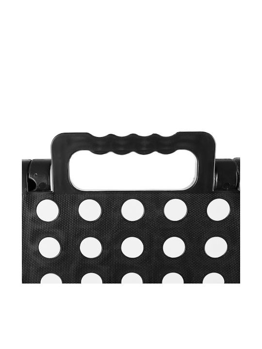 Plastic Outdoor Stool Black 40x22x39cm