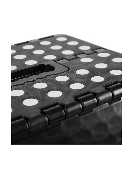 Plastic Outdoor Stool Black 40x22x39cm