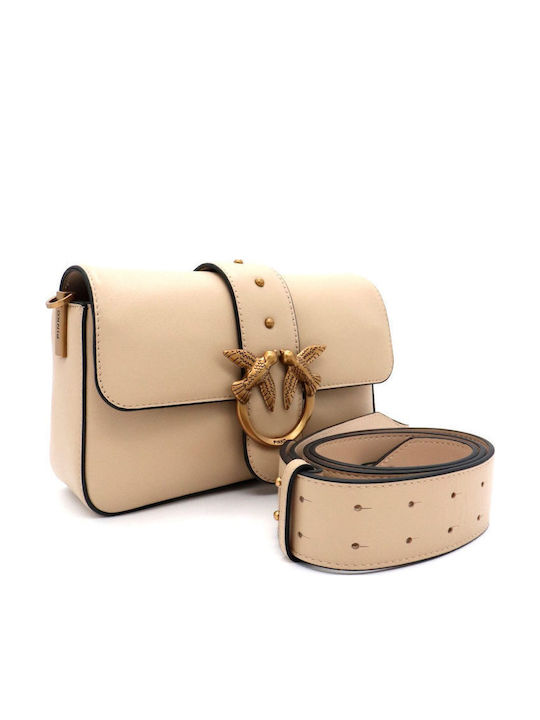 Love One Leather Women's Bag Shoulder Beige