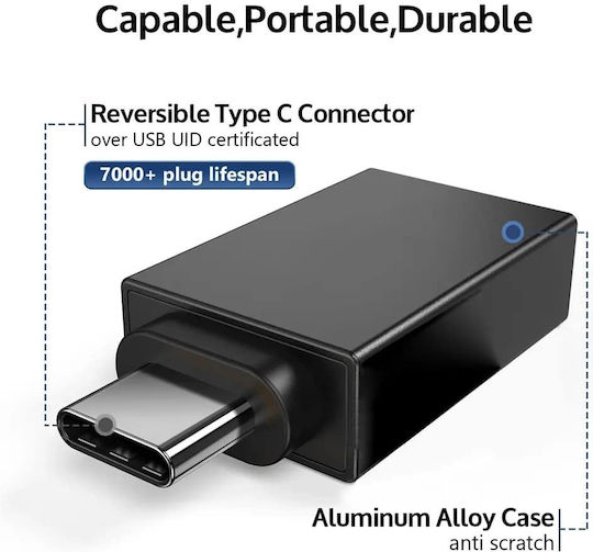 Techsuit Converter USB-C male to USB-A female 2pcs