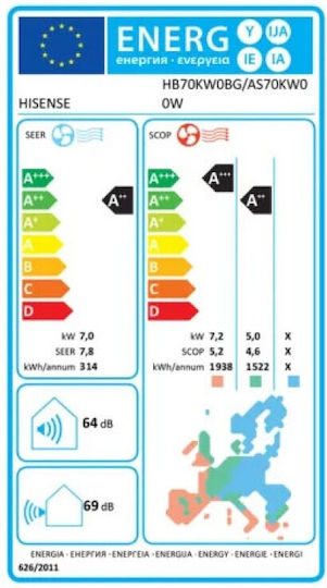 Hisense UNI HB Aparat De Aer Condiționat Inverter 24000 BTU A++/A++ Cu WiFi