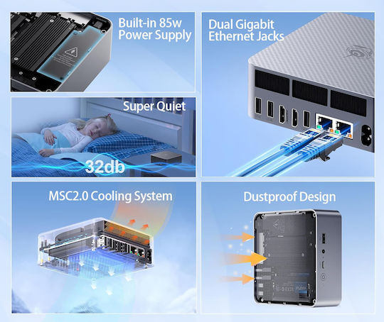 Beelink EQR6 Mini PC (Ryzen 5 6600U/24GB DDR5/500GB SSD/W11 Pro)