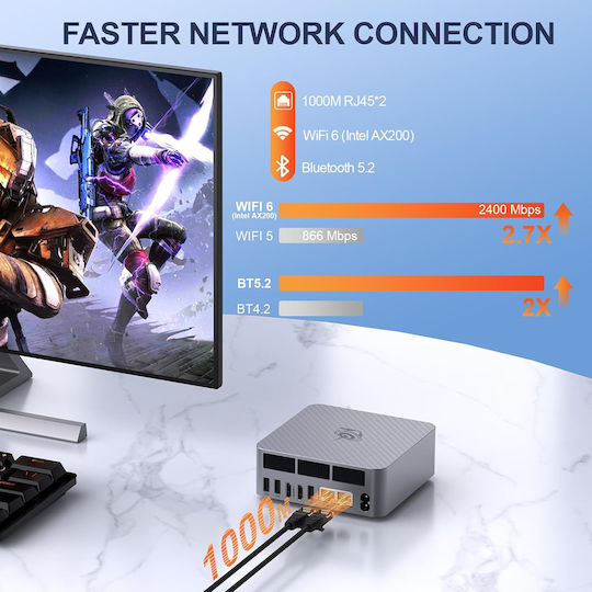 Beelink EQR6 Mini PC (Ryzen 5 6600U/24GB DDR5/500GB SSD/W11 Pro)