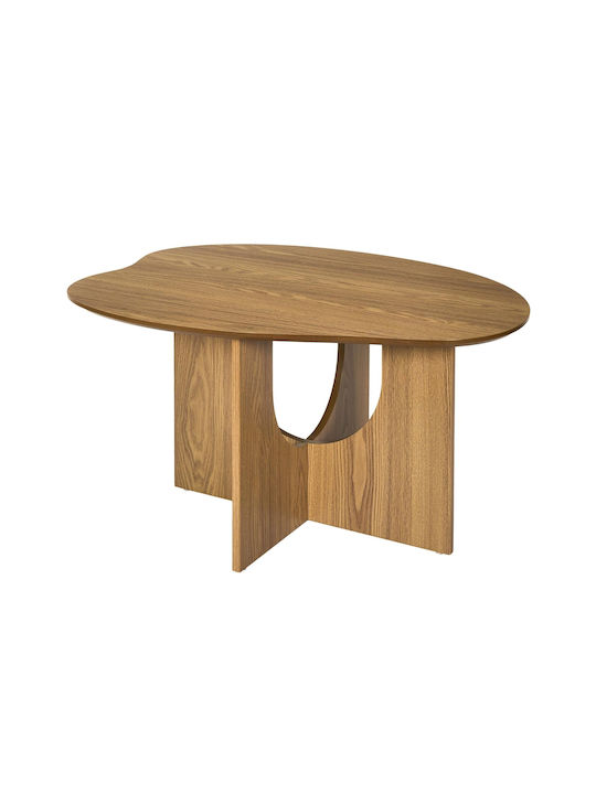 Rundes Zentral Kaffeetisch Calypso Holz Beiges M80xL60xH42cm