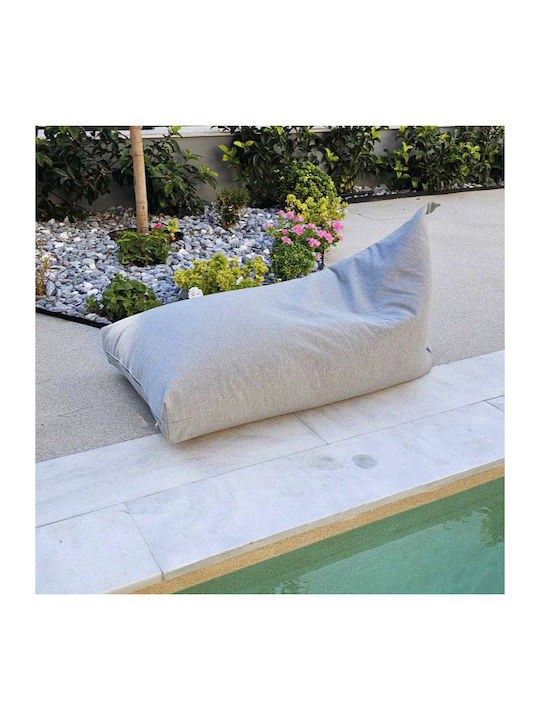 Πουφ Μαξιλάρα Αδιάβροχη Sun Γκρι 75x135cm
