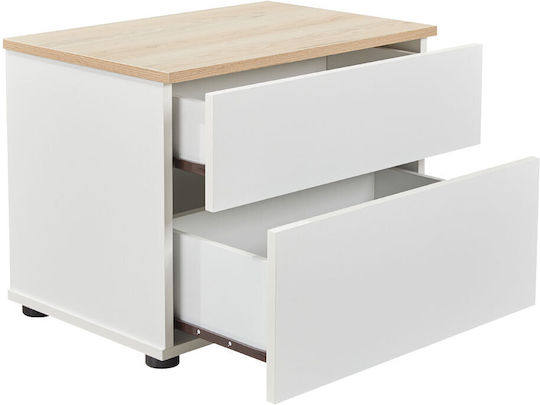 Комод Lucido Дървен Бял 58x39x44.5см
