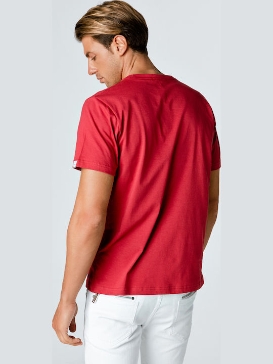 Print Vertical Ocean T-shirt Red