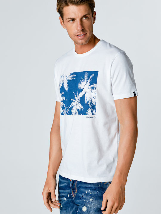 Τύπωμα Palmtrees T-Shirt Weiß
