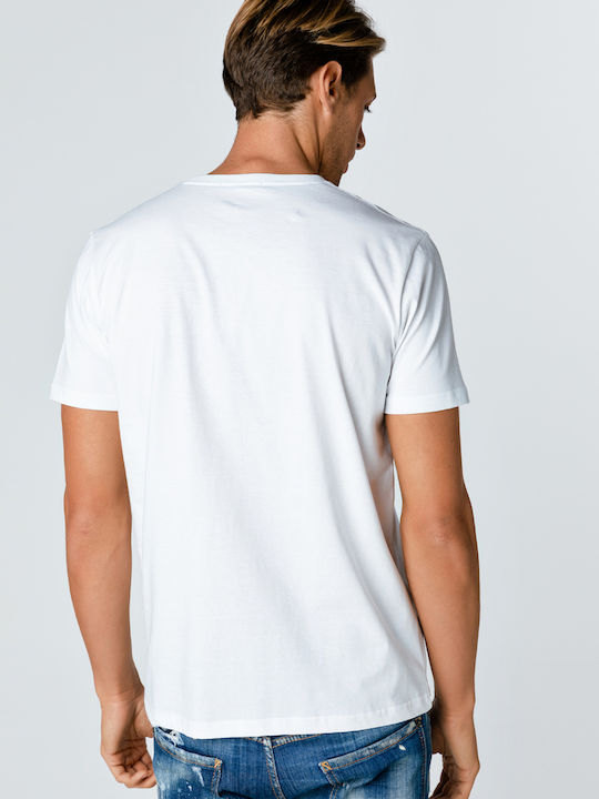 Τύπωμα Palmtrees T-Shirt Weiß
