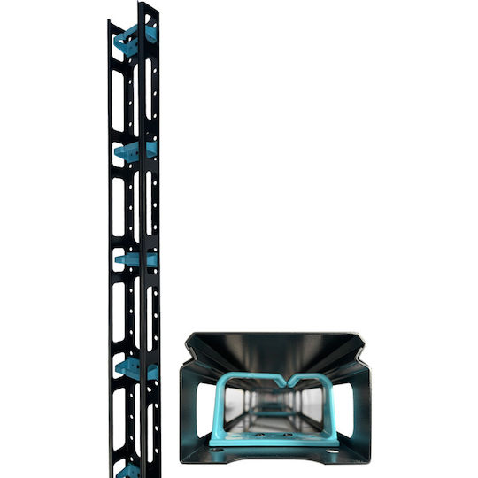 Xcab Set 2 Organizatoare Eco Verticale pentru Cablu Dulap Rack 32u Negru