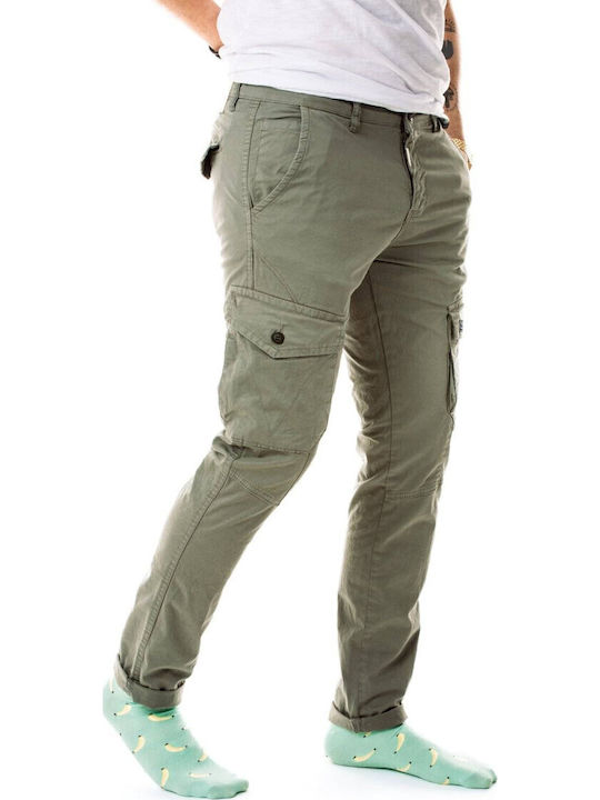 Παντελόνι Cargo Ελαστικό σε Slim Εφαρμογή khaki