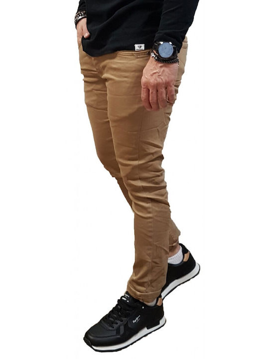 Pantaloni cu Croială Slim Beige