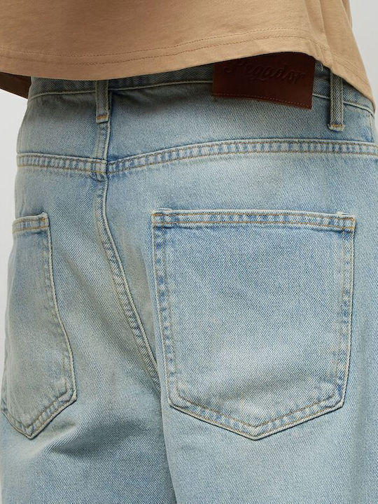 Trousers in Baggy Line Washed Vintage Blue